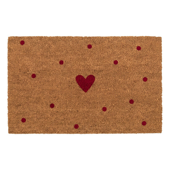 Clayre &amp; Eef | Deurmat Binnen Bruin Rood 75x45x1 cm | MC300