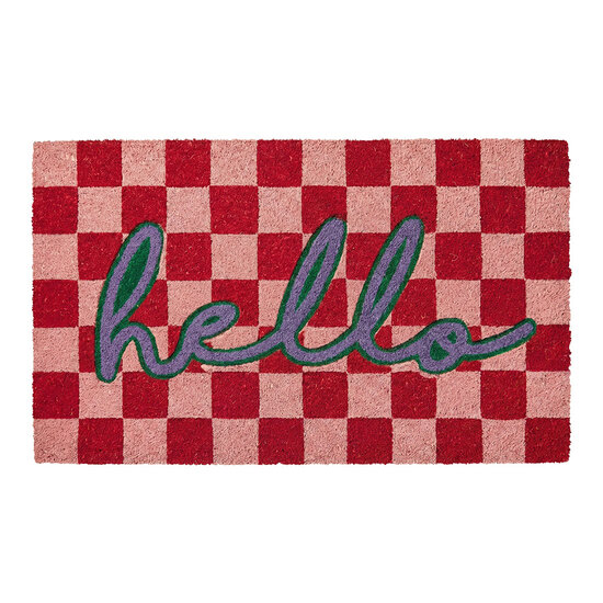 Clayre &amp; Eef | Deurmat Binnen Rood Roze 75x45x1 cm | MC301