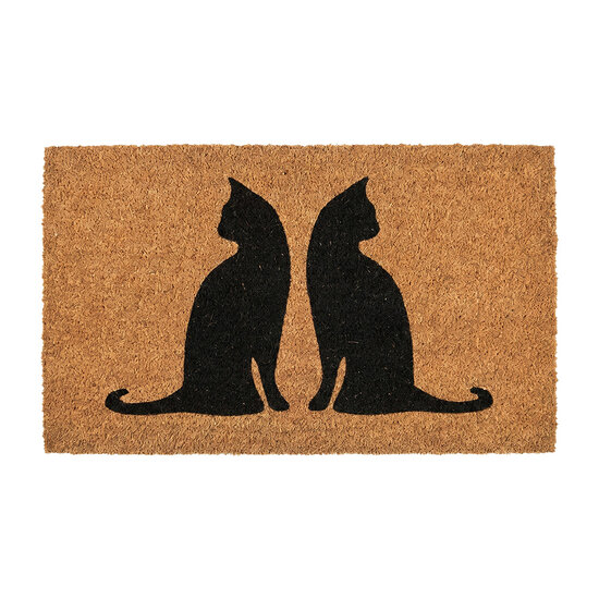 Clayre &amp; Eef | Deurmat Binnen Bruin Zwart 75x45x1 cm | MC304