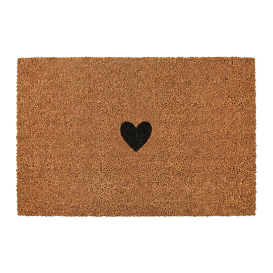 Clayre &amp; Eef | Deurmat Binnen Bruin Zwart 75x45x1 cm | MC307
