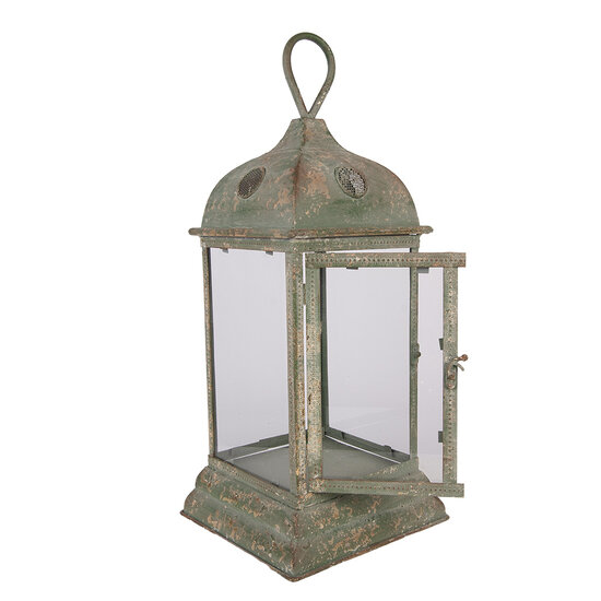 Clayre &amp; Eef | Lantaarn Groen 20x20x49 cm | 5Y1419