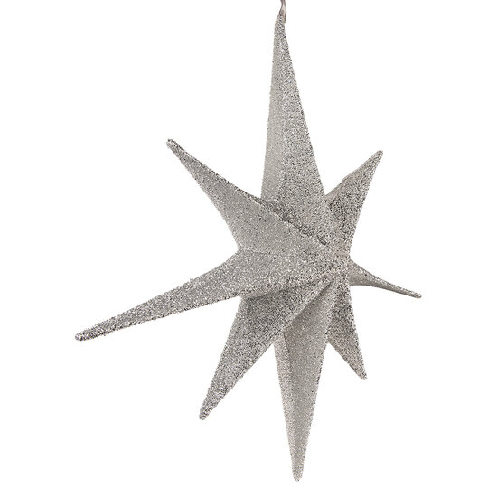 Clayre &amp; Eef | Kerstdecoratie Ster Zilverkleurig 125x10x125 cm | 6PA0534ZI