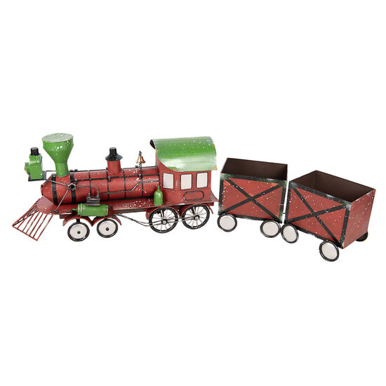 Clayre &amp; Eef | Decoratie Trein Rood Groen 168x30x47 cm | 5Y1322
