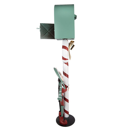 Clayre &amp; Eef | Brievenbus Groen Rood 31x16x96 cm | 5Y1463