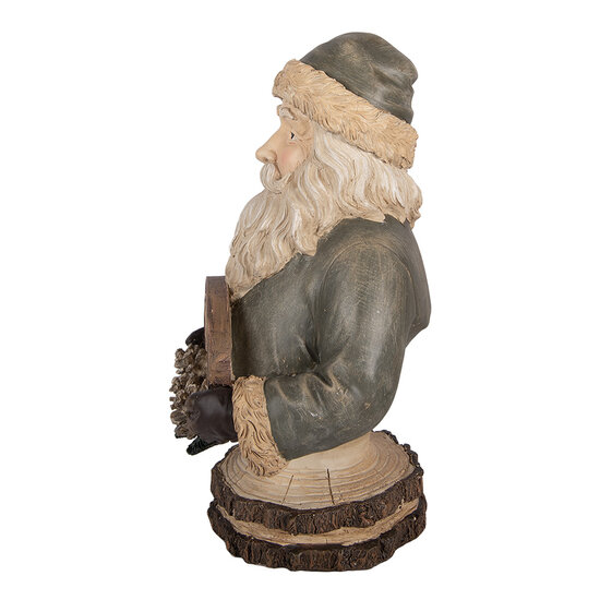 Clayre &amp; Eef | Kerstdecoratie Kerstman Beige Bruin 21x16x31 cm | 6PR6264