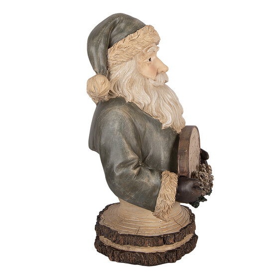 Clayre &amp; Eef | Kerstdecoratie Kerstman Beige Bruin 21x16x31 cm | 6PR6264