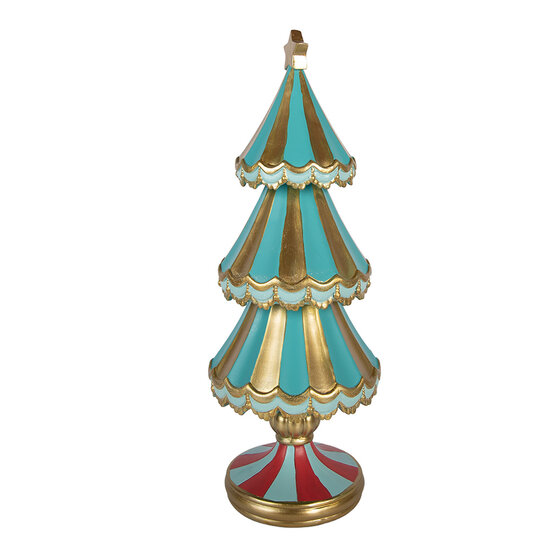 Clayre &amp; Eef | Kerstdecoratie Kerstboom Groen Goudkleurig &oslash; 17x46 cm | 6PR6272