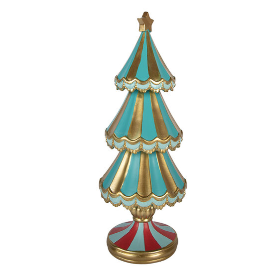 Clayre &amp; Eef | Kerstdecoratie Kerstboom Groen Goudkleurig &oslash; 17x46 cm | 6PR6272