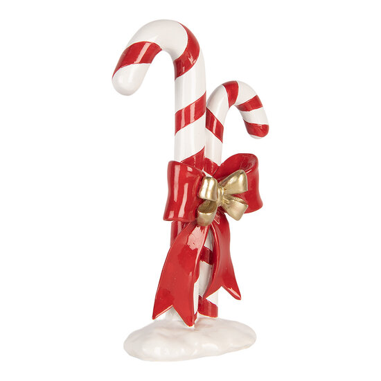 Clayre &amp; Eef | Decoratie Zuurstok Rood Wit 16x8x26 cm | 6PR6277
