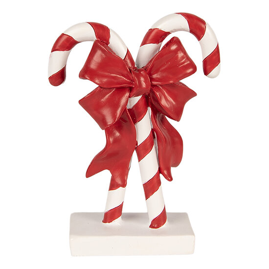 Clayre &amp; Eef | Decoratie Zuurstok Rood Wit 12x5x16 cm | 6PR6278