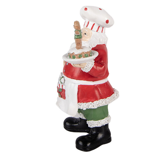 Clayre &amp; Eef | Kerstdecoratie Kerstman Rood Wit 9x7x16 cm | 6PR6279