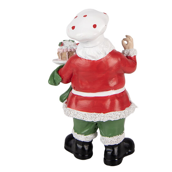 Clayre &amp; Eef | Kerstdecoratie Kerstman Rood Wit 9x8x16 cm | 6PR6282