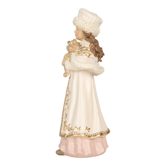 Clayre &amp; Eef | Decoratie Kind Beige Roze 8x7x17 cm | 6PR6313