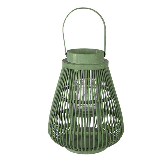 Clayre &amp; Eef | Windlicht Groen &oslash; 28x38 cm | 6RO0613L