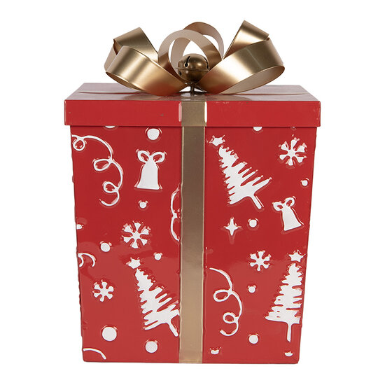 Clayre &amp; Eef | Decoratie Cadeautjes (2) Rood Groen 26x26x33 / 21x21x27 cm | 6Y6029
