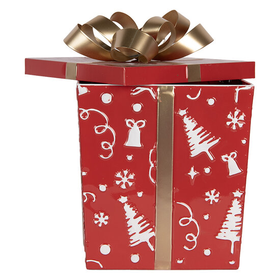 Clayre &amp; Eef | Decoratie Cadeautjes (2) Rood Groen 26x26x33 / 21x21x27 cm | 6Y6029
