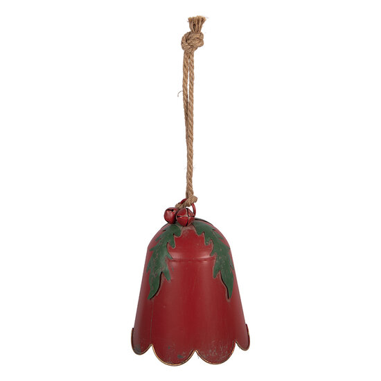 Clayre &amp; Eef | Bel Decoratief Rood Groen &oslash; 16x20 cm | 6Y6163