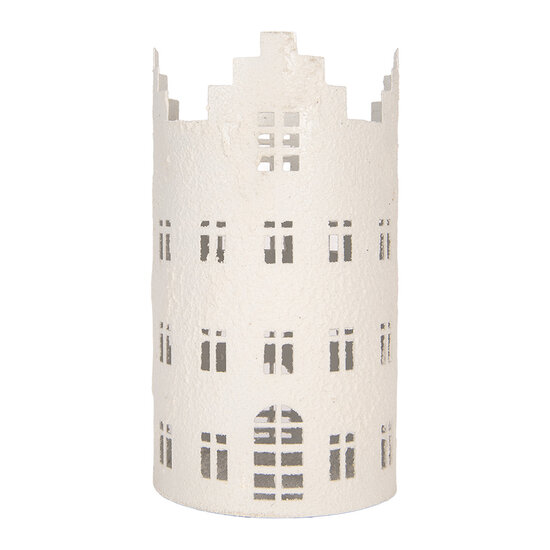 Clayre &amp; Eef | Decoratie Huis Wit &oslash; 13x23 cm | 6Y6184