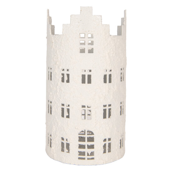Clayre &amp; Eef | Decoratie Huis Wit &oslash; 11x20 cm | 6Y6185