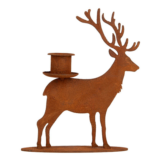 Clayre &amp; Eef | Kandelaar Bruin 11x12x15 cm | 6Y6194