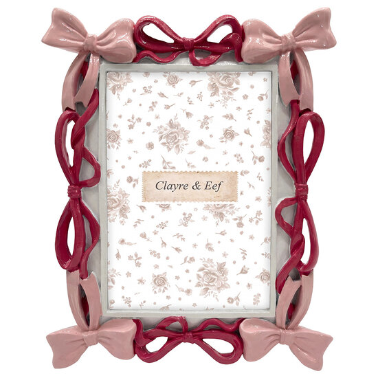 Clayre &amp; Eef | Fotolijst Roze Rood 17x2x22 cm / 10x15 cm | 2F1394