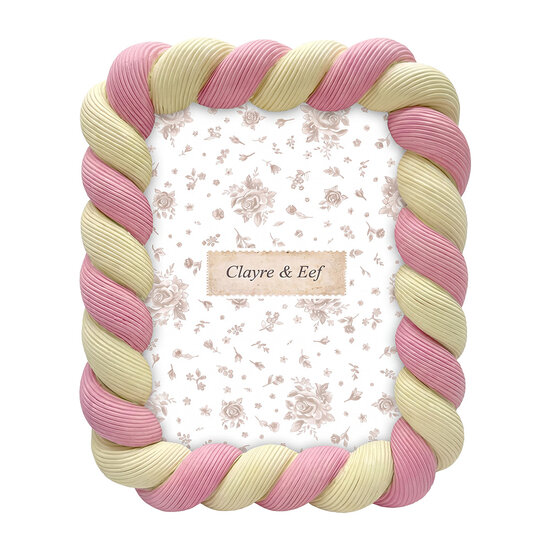 Clayre &amp; Eef | Fotolijst Roze Geel 19x3x23 cm / 13x18 cm | 2F1395