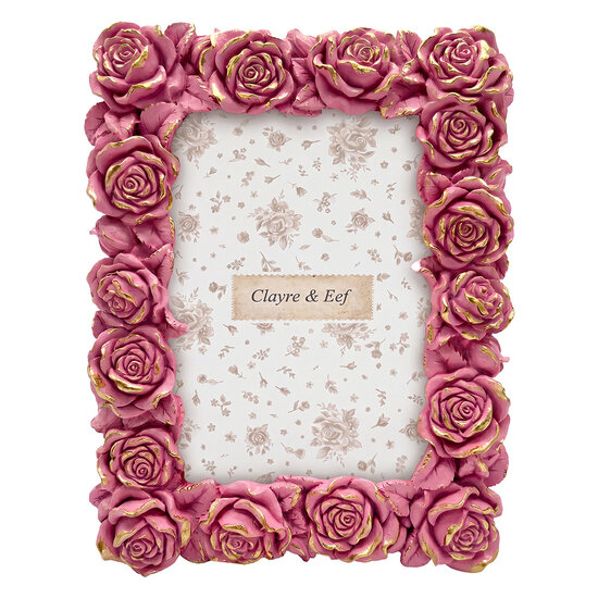 Clayre &amp; Eef | Fotolijst Roze 16x2x21 cm / 10x15 cm | 2F1403