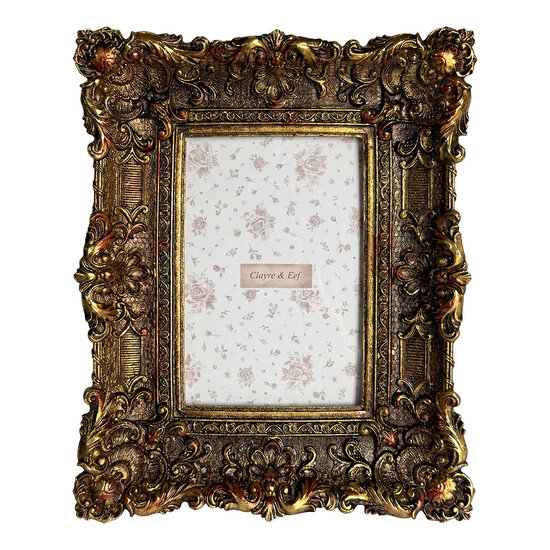 Clayre &amp; Eef | Fotolijst Goudkleurig 19x4x24 cm / 10x15 cm | 2F1444