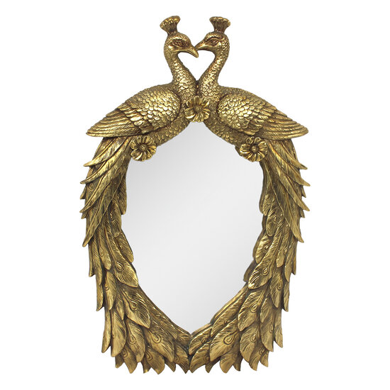 Clayre &amp; Eef | Wandspiegel Goudkleurig 41x5x64 cm | 52S351