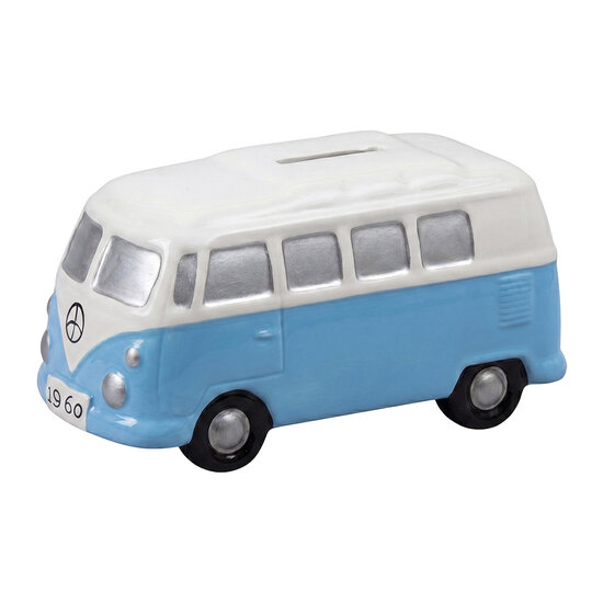 Clayre &amp; Eef | Spaarpot Bus Geel Wit 13x6x7 cm | 6CE2461