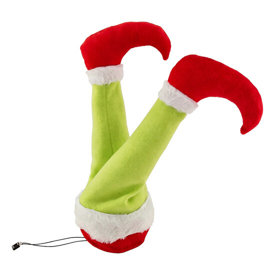 Clayre &amp; Eef | Decoratie Elfenbenen Rood Groen 35 cm / 3xAA | 66899