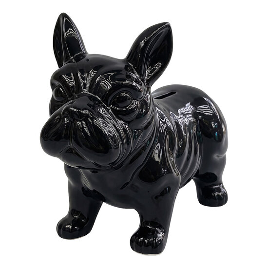 Clayre &amp; Eef | Spaarpot Hond Zwart 20x9x17 cm | 6CE2469