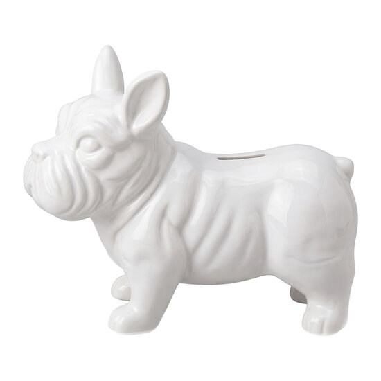 Clayre &amp; Eef | Spaarpot Hond Wit 20x9x17 cm | 6CE2470