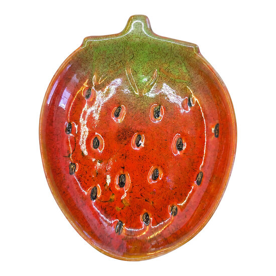 Clayre &amp; Eef | Decoratie schaaltje Druiven Rood Groen 14x12x2 cm | 6CE2517