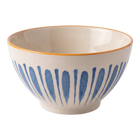 Clayre &amp; Eef | Soepkom Beige Blauw &oslash; 11x6 cm / 200 ml | 6CEBO0252