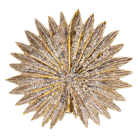 Clayre &amp; Eef | Decoratie schaaltje Bloem Geel Wit &oslash; 22x3 cm | 6CE2502