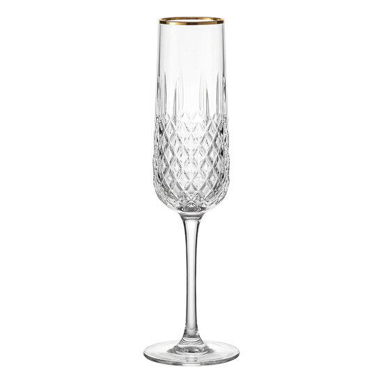 Clayre &amp; Eef | Champagneglas Transparant &oslash; 4x25 cm / 150 ml | 6GL5527