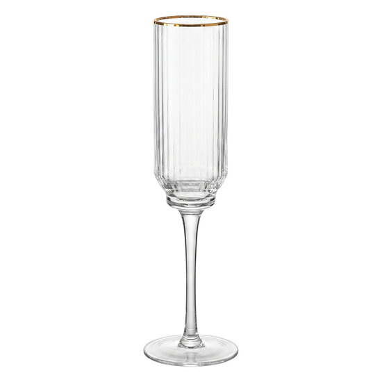 Clayre &amp; Eef | Champagneglas Transparant &oslash; 5x25 cm / 150 ml | 6GL5528