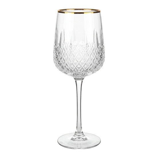 Clayre &amp; Eef | Wijnglas Transparant &oslash; 7x23 cm / 300 ml | 6GL5529
