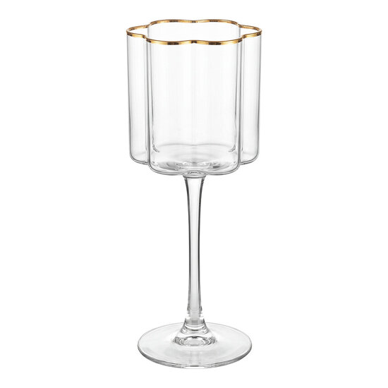 Clayre &amp; Eef | Wijnglas Transparant &oslash; 8x20 cm / 300 ml | 6GL5532