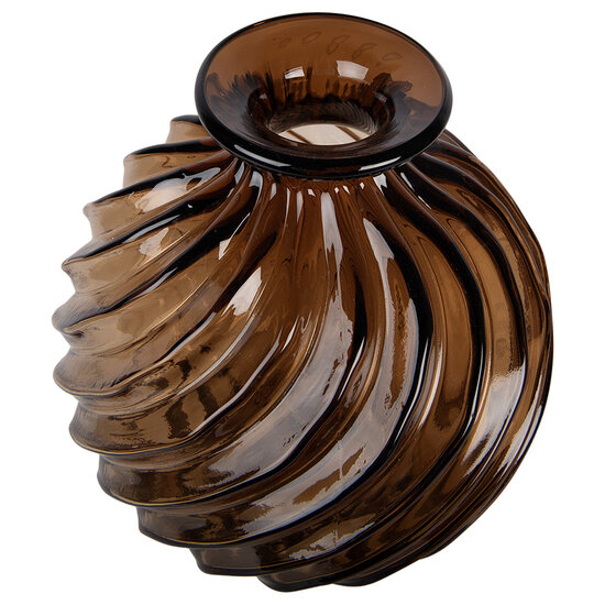 Clayre &amp; Eef | Vazen Glas Bruin &oslash; 19x21 cm | 6GL5504S