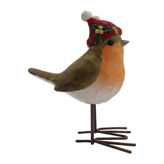 Clayre &amp; Eef | Decoratie Vogel Oranje Bruin 9x6x12 cm | 6PR6487