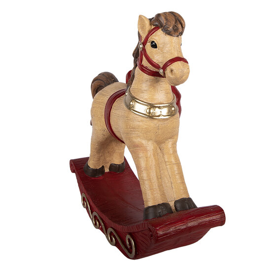 Clayre &amp; Eef | Decoratie Hobbelpaard Bruin Rood 42x14x41 cm | 6MG0171
