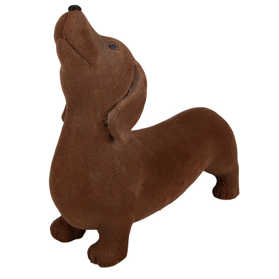Clayre &amp; Eef | Decoratie Hond Bruin 40x14x33 cm | 6MG0176