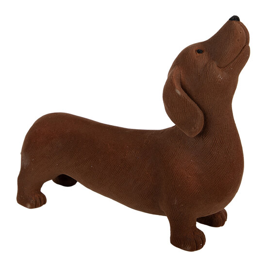 Clayre &amp; Eef | Decoratie Hond Bruin 40x14x33 cm | 6MG0176