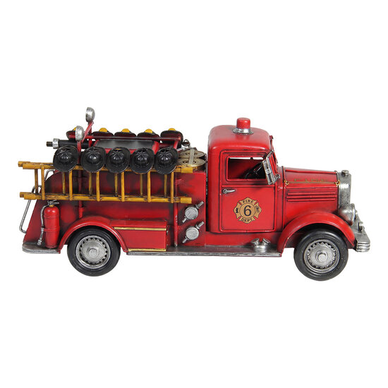 Clayre &amp; Eef | Model brandweerauto Rood 35x12x15 cm | 6Y6224