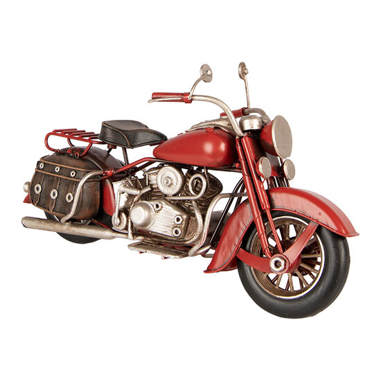 Clayre &amp; Eef | Decoratie Miniatuur Motor Rood 28x10x15 cm | 6Y6236