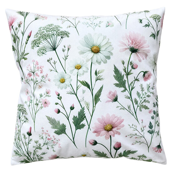 Clayre &amp; Eef | Kussen met vulling Beige Roze 45x45x4 cm | KG023.234
