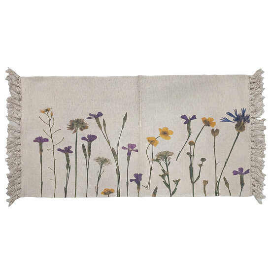 Clayre &amp; Eef | Vloermat Beige Groen 60x90 cm | KT081.005