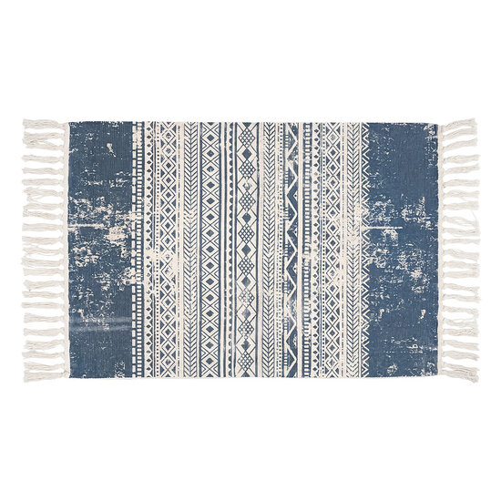Clayre &amp; Eef | Vloermat Beige Blauw 60x90 cm | KT081.007